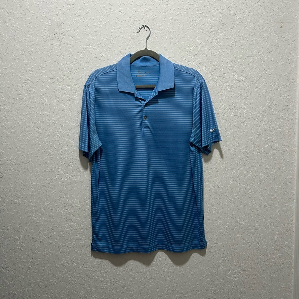 Nike Golf Sky Blue Polo Shirt with Soft Knit Fabric